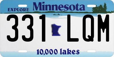 MN license plate 331LQM