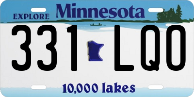 MN license plate 331LQO