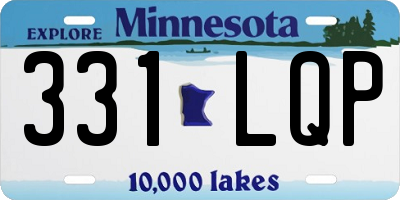 MN license plate 331LQP