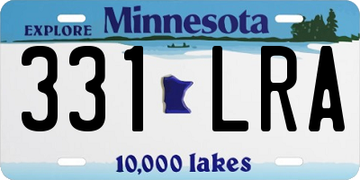 MN license plate 331LRA