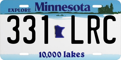 MN license plate 331LRC
