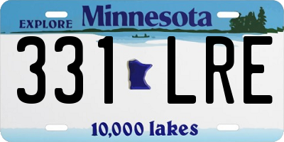 MN license plate 331LRE