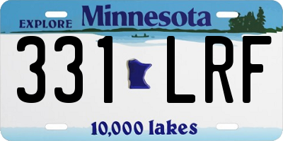 MN license plate 331LRF