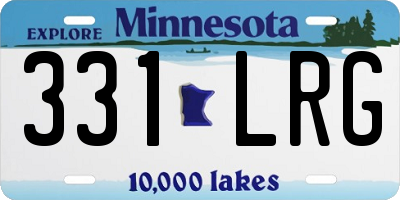 MN license plate 331LRG
