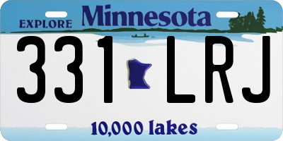 MN license plate 331LRJ