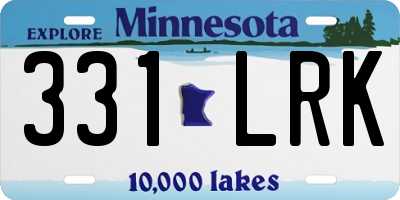 MN license plate 331LRK