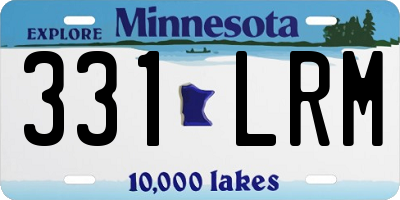MN license plate 331LRM