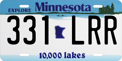 MN license plate 331LRR