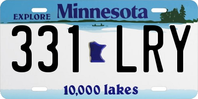 MN license plate 331LRY