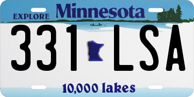 MN license plate 331LSA
