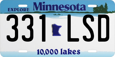 MN license plate 331LSD