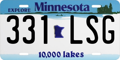 MN license plate 331LSG