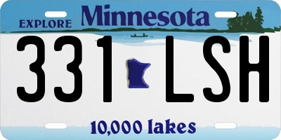MN license plate 331LSH