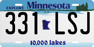 MN license plate 331LSJ