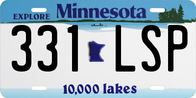 MN license plate 331LSP
