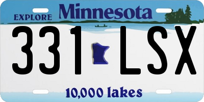 MN license plate 331LSX