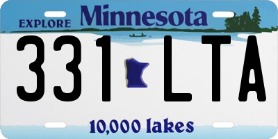 MN license plate 331LTA