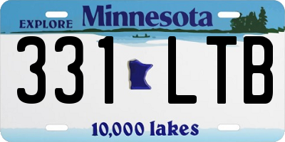 MN license plate 331LTB
