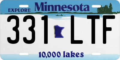 MN license plate 331LTF