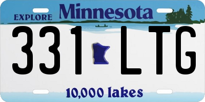 MN license plate 331LTG