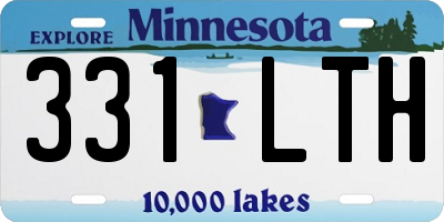 MN license plate 331LTH