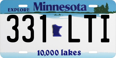 MN license plate 331LTI