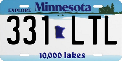 MN license plate 331LTL