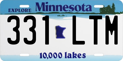 MN license plate 331LTM