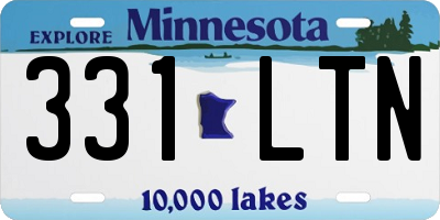 MN license plate 331LTN