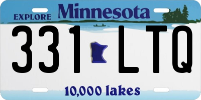 MN license plate 331LTQ