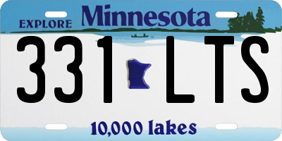 MN license plate 331LTS