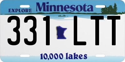 MN license plate 331LTT