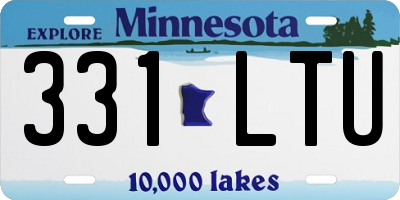 MN license plate 331LTU