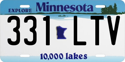 MN license plate 331LTV