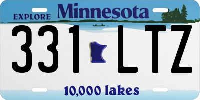 MN license plate 331LTZ