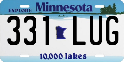 MN license plate 331LUG