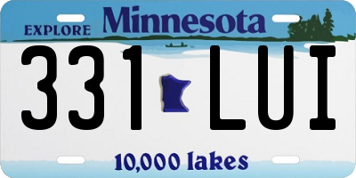 MN license plate 331LUI