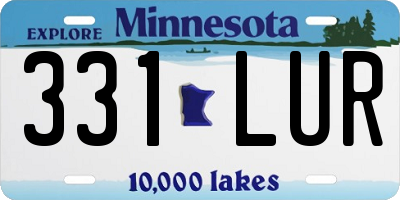 MN license plate 331LUR