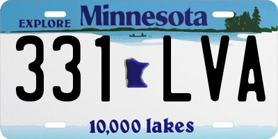 MN license plate 331LVA