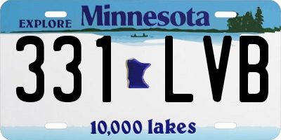 MN license plate 331LVB