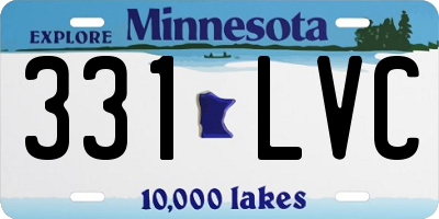 MN license plate 331LVC