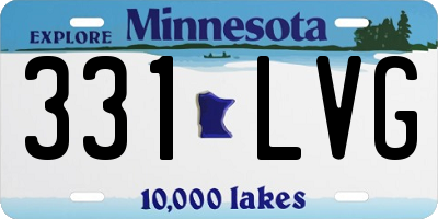 MN license plate 331LVG
