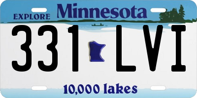 MN license plate 331LVI
