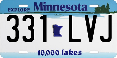 MN license plate 331LVJ