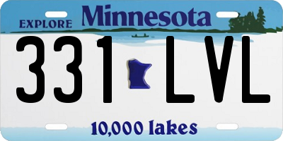 MN license plate 331LVL