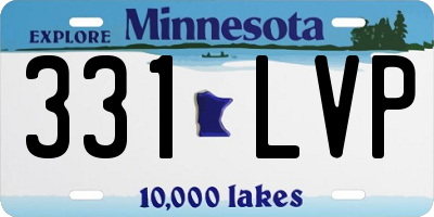 MN license plate 331LVP