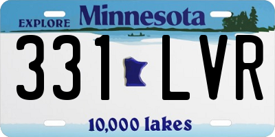 MN license plate 331LVR