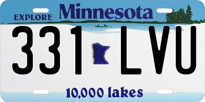 MN license plate 331LVU