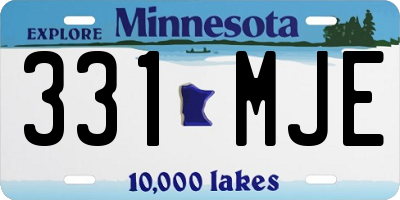 MN license plate 331MJE