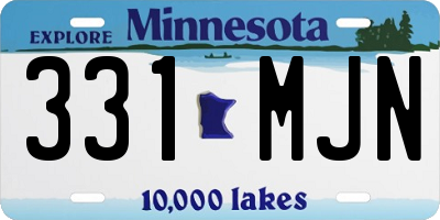 MN license plate 331MJN